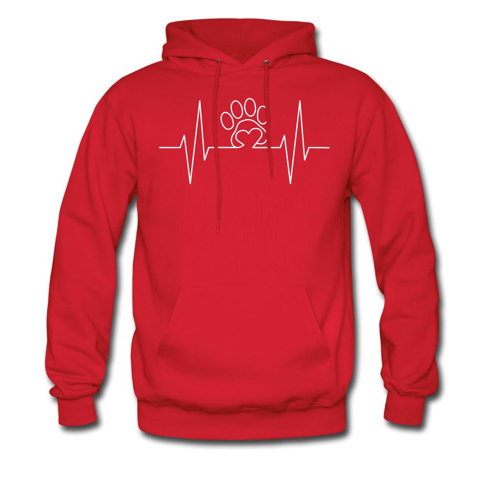 Heart in Paw Hearbeat Men's Hoodie-Men's Hoodie | Hanes P170-I love Veterinary