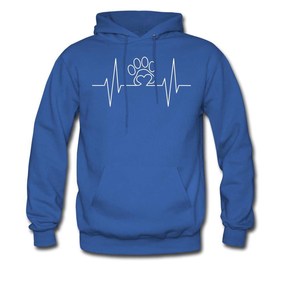 Heart in Paw Hearbeat Men's Hoodie-Men's Hoodie | Hanes P170-I love Veterinary
