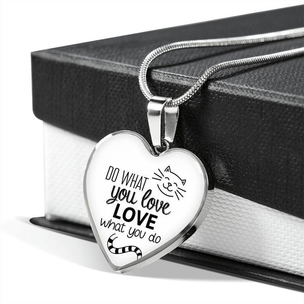 Heart Necklace - Do what you love Veterinary Jewelry Gift-Necklace-I love Veterinary