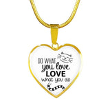 Heart Necklace - Do what you love Veterinary Jewelry Gift-Necklace-I love Veterinary