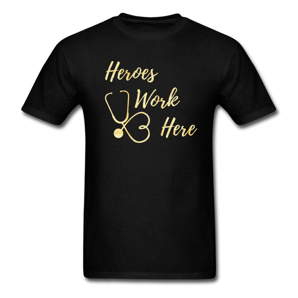 Heroes Work Here 4 Unisex T-Shirt-Unisex Classic T-Shirt | Fruit of the Loom 3930-I love Veterinary