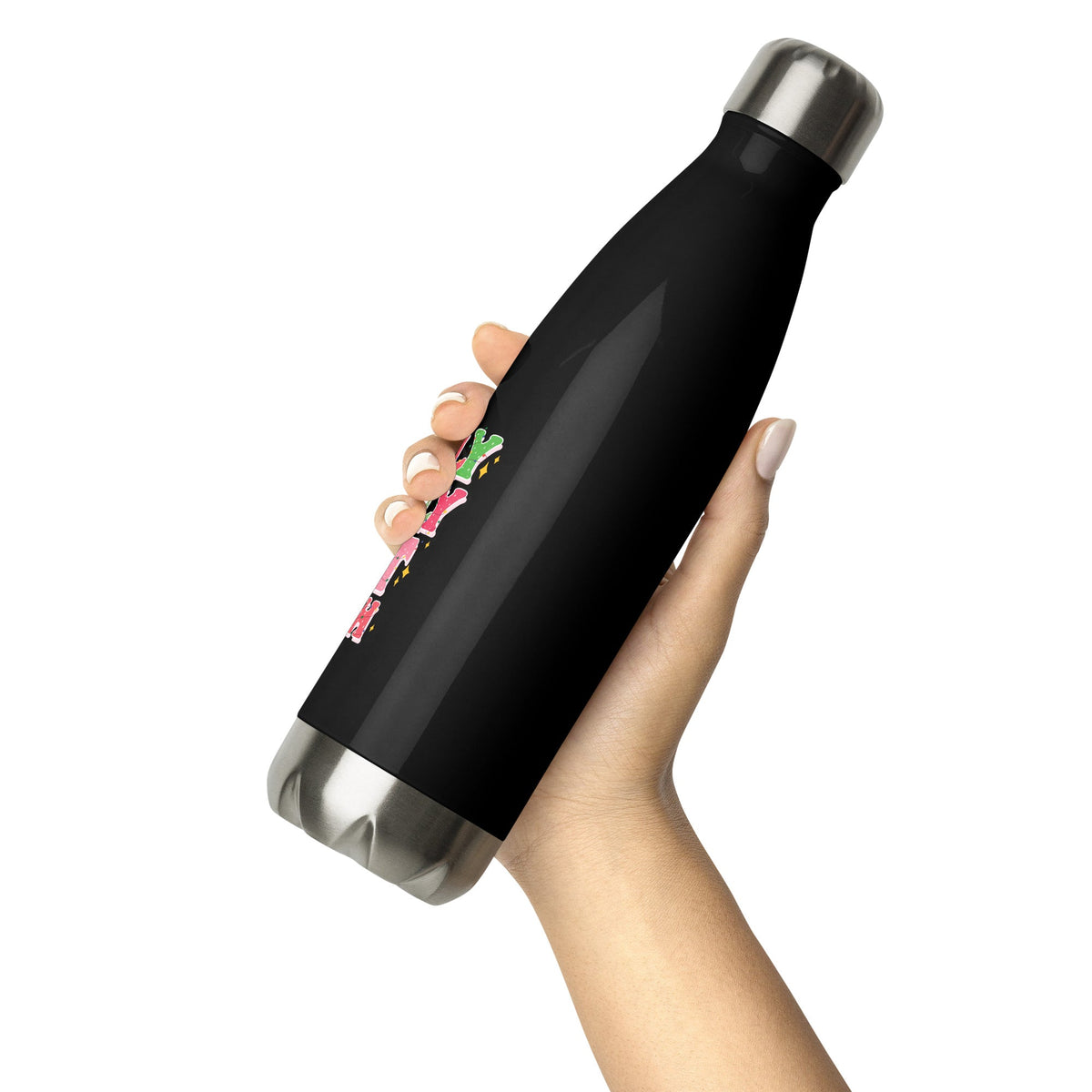 Holly Jolly Vet Tech 17 oz Stainless Steel Water Bottle-Stainless Steel Water Bottle-I love Veterinary