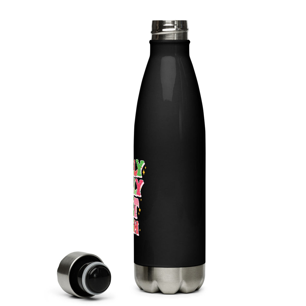 Holly Jolly Vet Tech 17 oz Stainless Steel Water Bottle-Stainless Steel Water Bottle-I love Veterinary