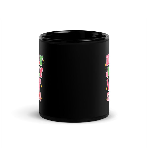 Holly Jolly Vet Tech Full Color Mug-Black Glossy Mug-I love Veterinary