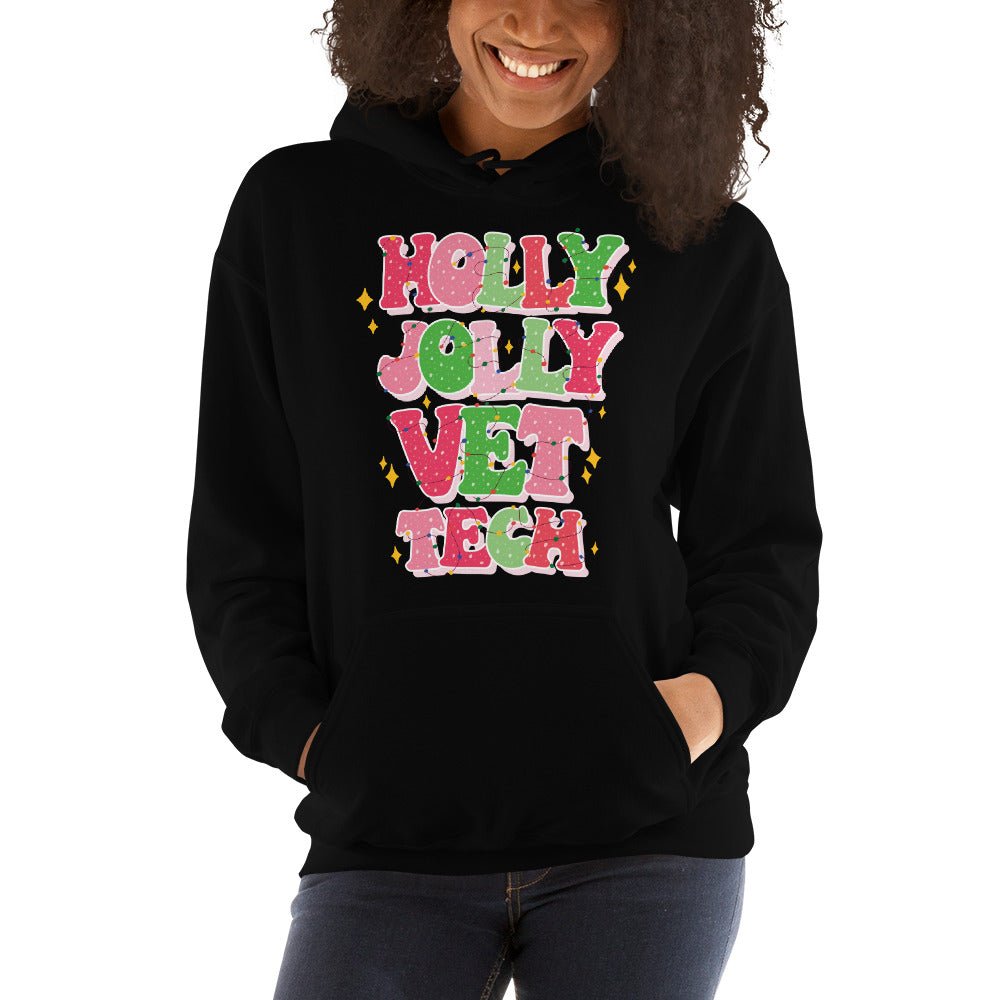 Holly Jolly Vet Tech - Unisex Hoodie-Unisex Hoodie | Gildan 18500-I love Veterinary