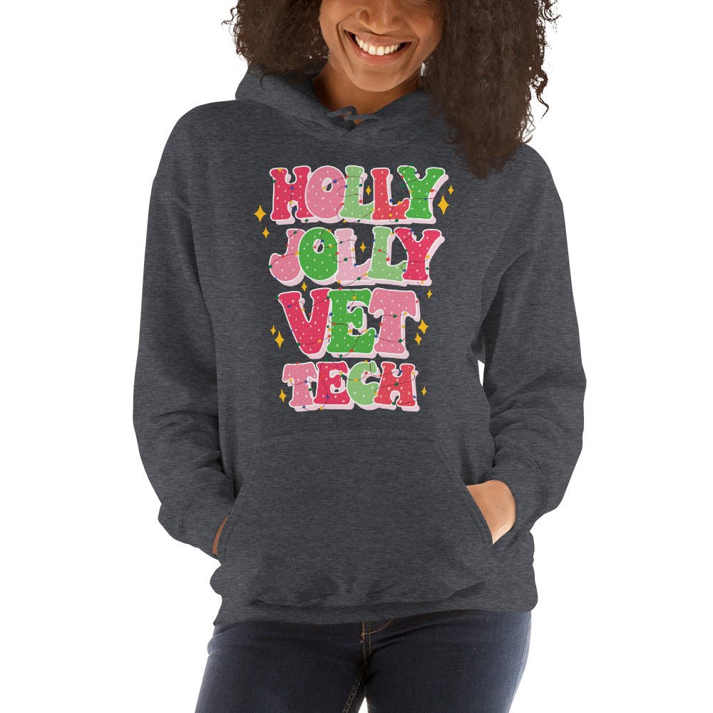 Holly Jolly Vet Tech - Unisex Hoodie-Unisex Hoodie | Gildan 18500-I love Veterinary