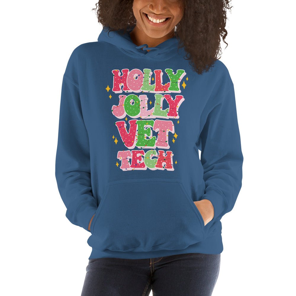 Holly Jolly Vet Tech - Unisex Hoodie-Unisex Hoodie | Gildan 18500-I love Veterinary