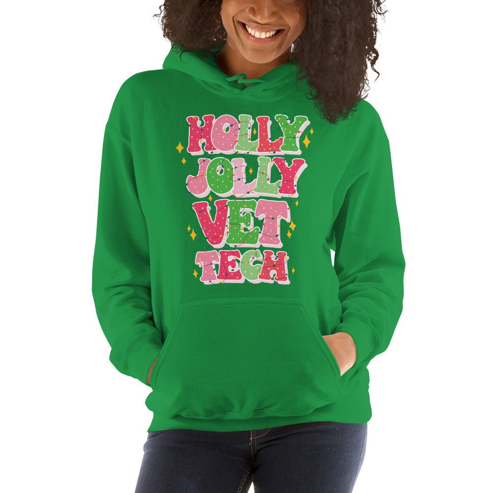 Holly Jolly Vet Tech - Unisex Hoodie-Unisex Hoodie | Gildan 18500-I love Veterinary