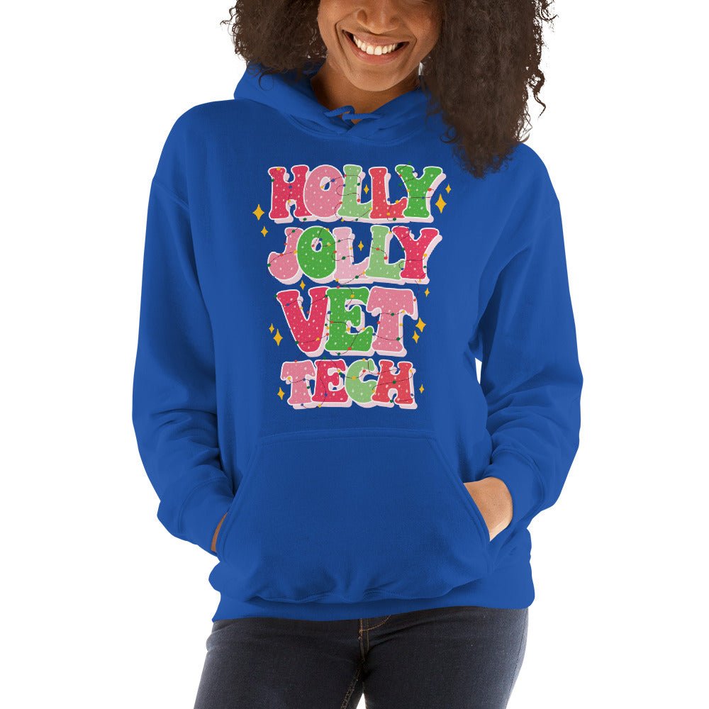 Holly Jolly Vet Tech - Unisex Hoodie-Unisex Hoodie | Gildan 18500-I love Veterinary