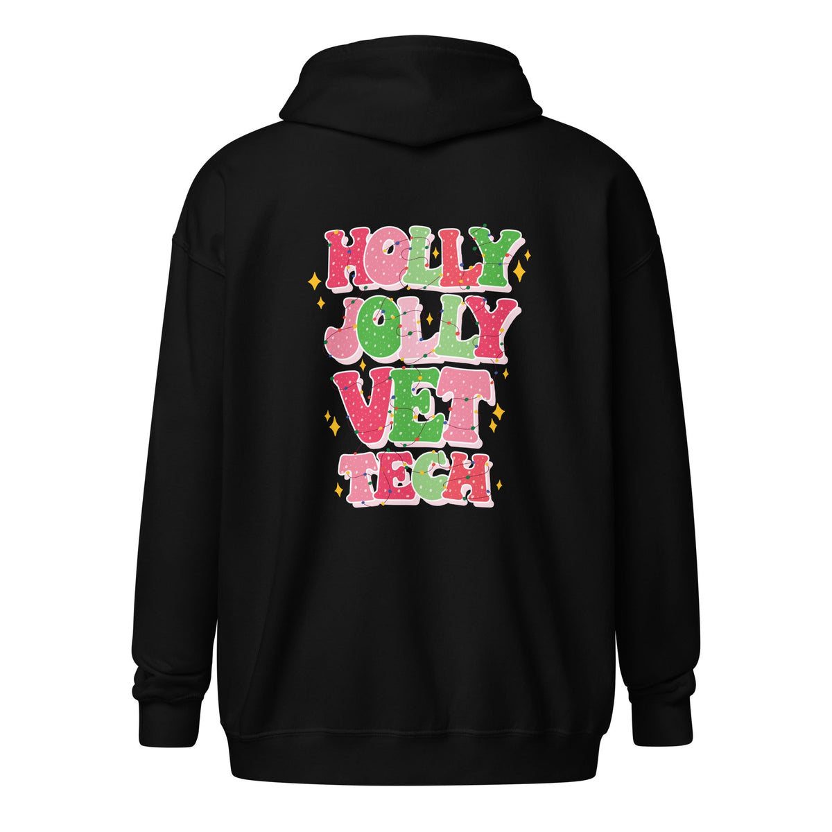 Holly Jolly Vet Tech Unisex ZIP hoodie-Unisex Heavy Blend Zip Hoodie | Gildan 18600-I love Veterinary