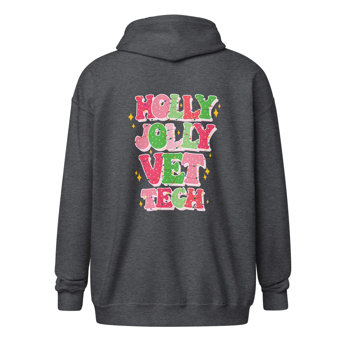 Holly Jolly Vet Tech Unisex ZIP hoodie-Unisex Heavy Blend Zip Hoodie | Gildan 18600-I love Veterinary