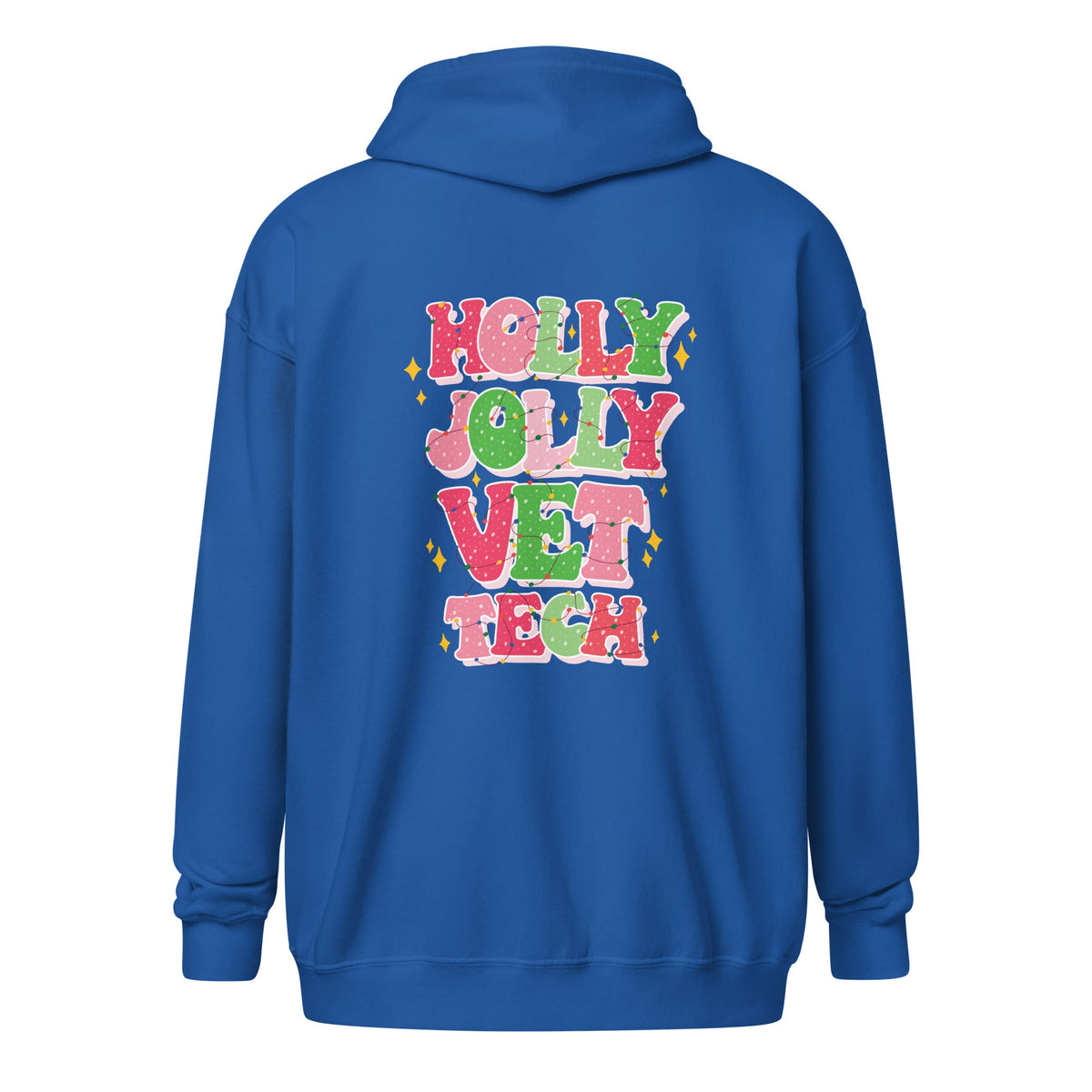 Holly Jolly Vet Tech Unisex ZIP hoodie-Unisex Heavy Blend Zip Hoodie | Gildan 18600-I love Veterinary