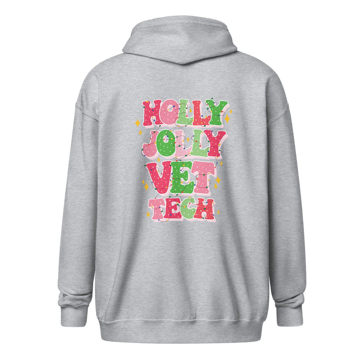 Holly Jolly Vet Tech Unisex ZIP hoodie-Unisex Heavy Blend Zip Hoodie | Gildan 18600-I love Veterinary