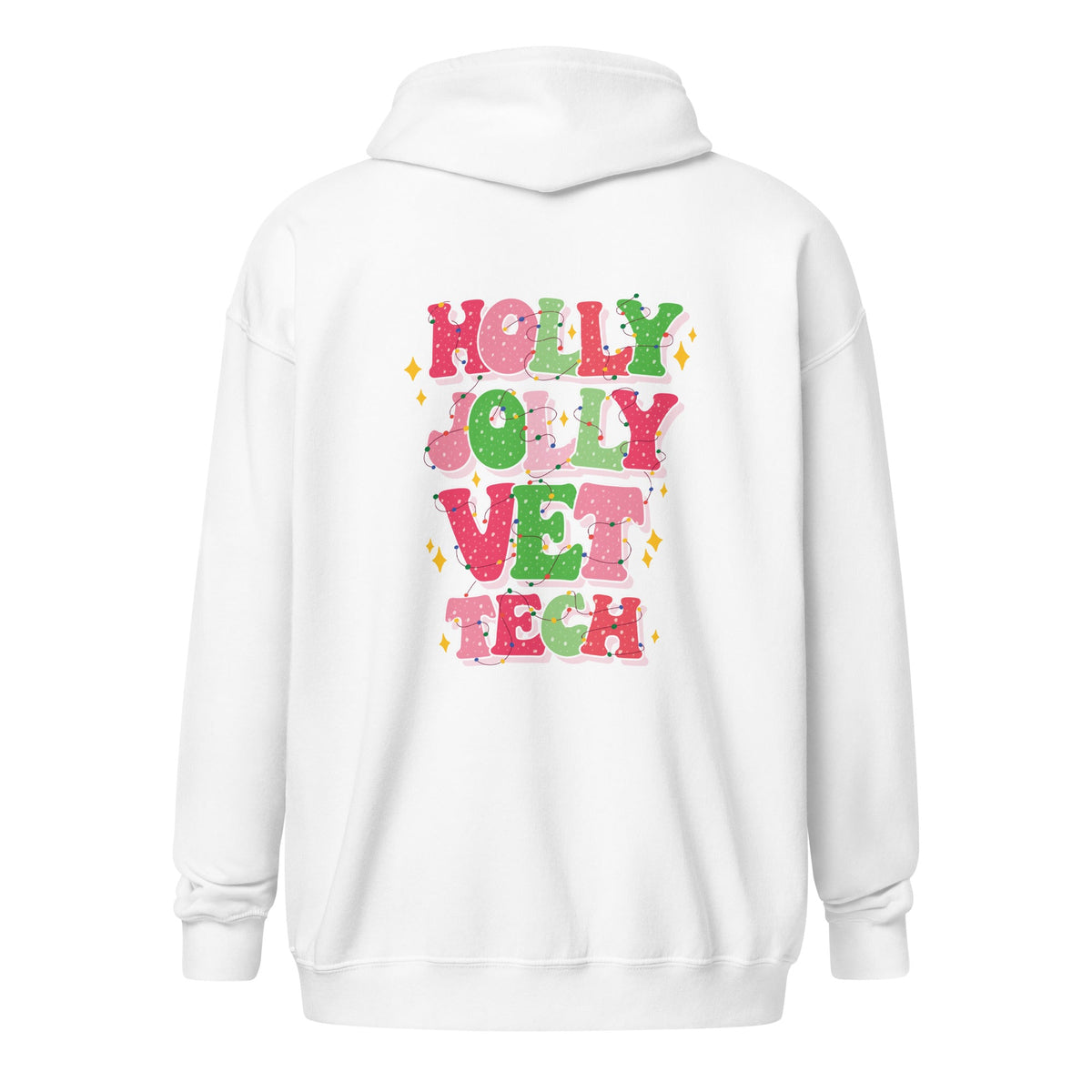 Holly Jolly Vet Tech Unisex ZIP hoodie-Unisex Heavy Blend Zip Hoodie | Gildan 18600-I love Veterinary