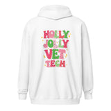 Holly Jolly Vet Tech Unisex ZIP hoodie-I love Veterinary