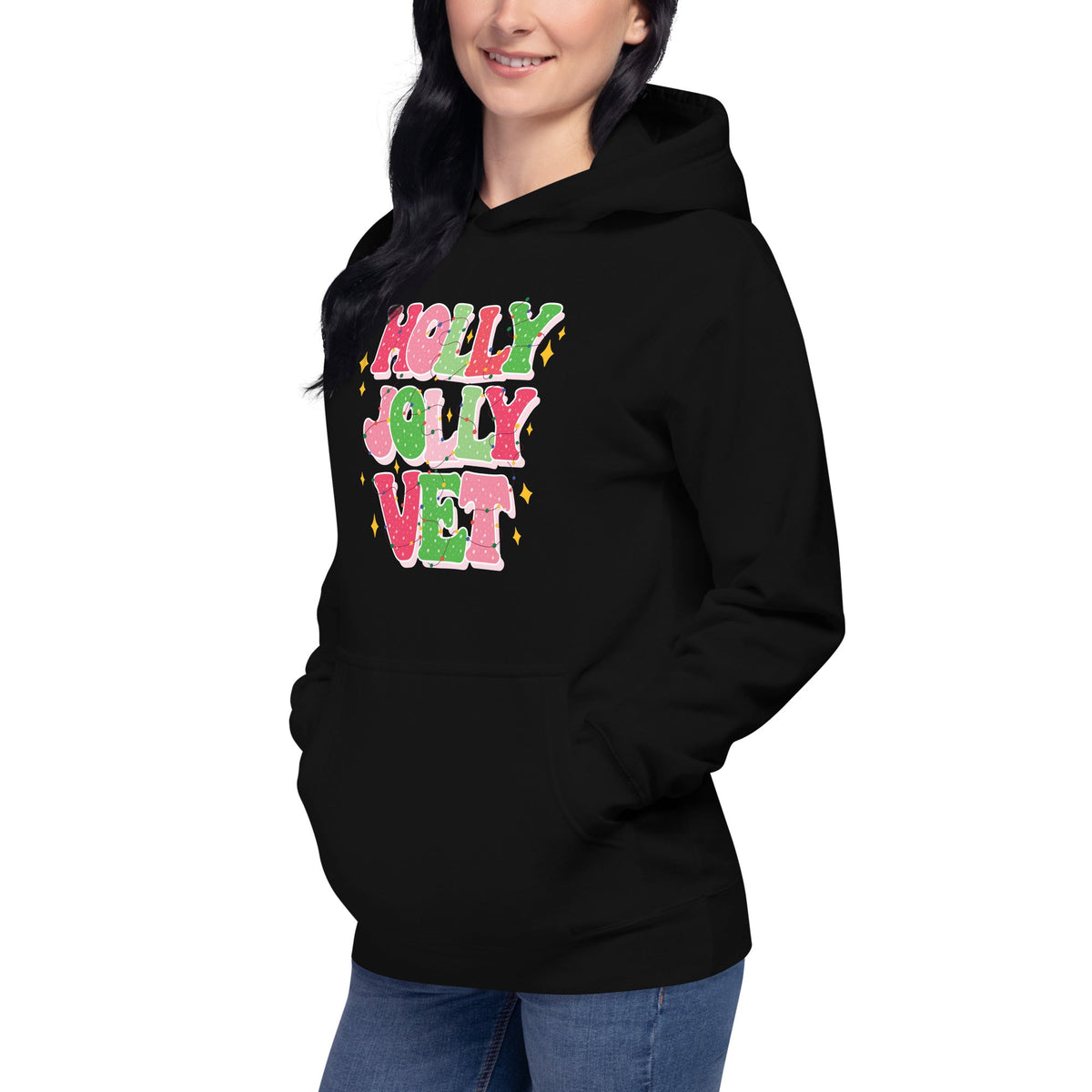 Holly Jolly Vet Unisex Premium Hoodie-Premium Unisex Hoodie-I love Veterinary