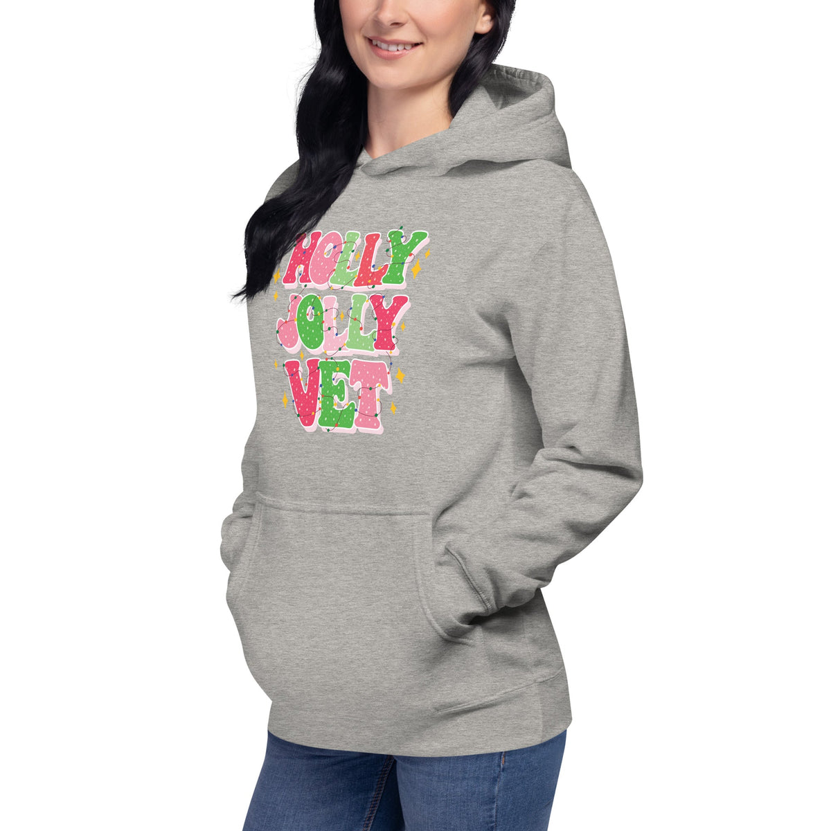 Holly Jolly Vet Unisex Premium Hoodie-Premium Unisex Hoodie-I love Veterinary