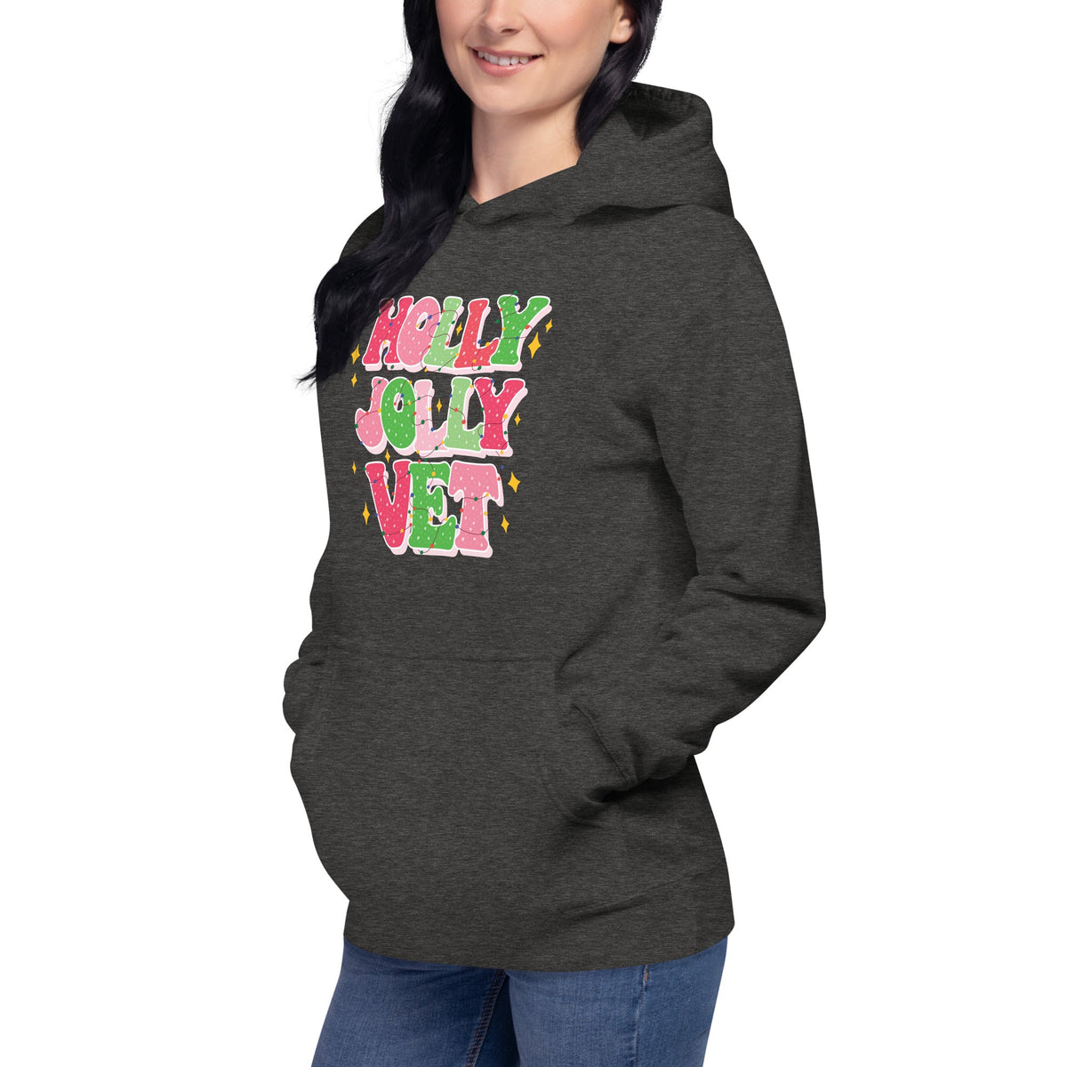 Holly Jolly Vet Unisex Premium Hoodie-Premium Unisex Hoodie-I love Veterinary
