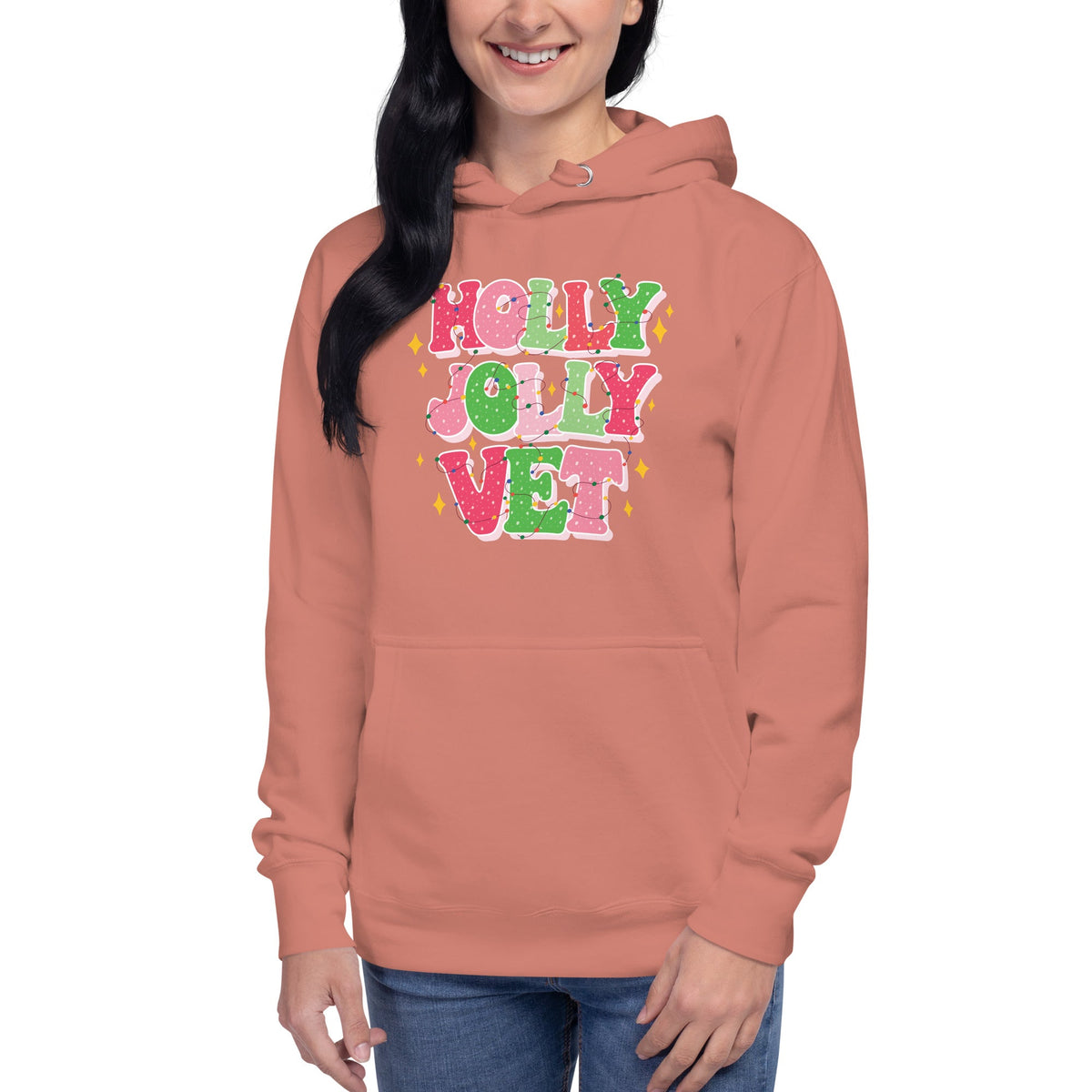 Holly Jolly Vet Unisex Premium Hoodie-Premium Unisex Hoodie-I love Veterinary