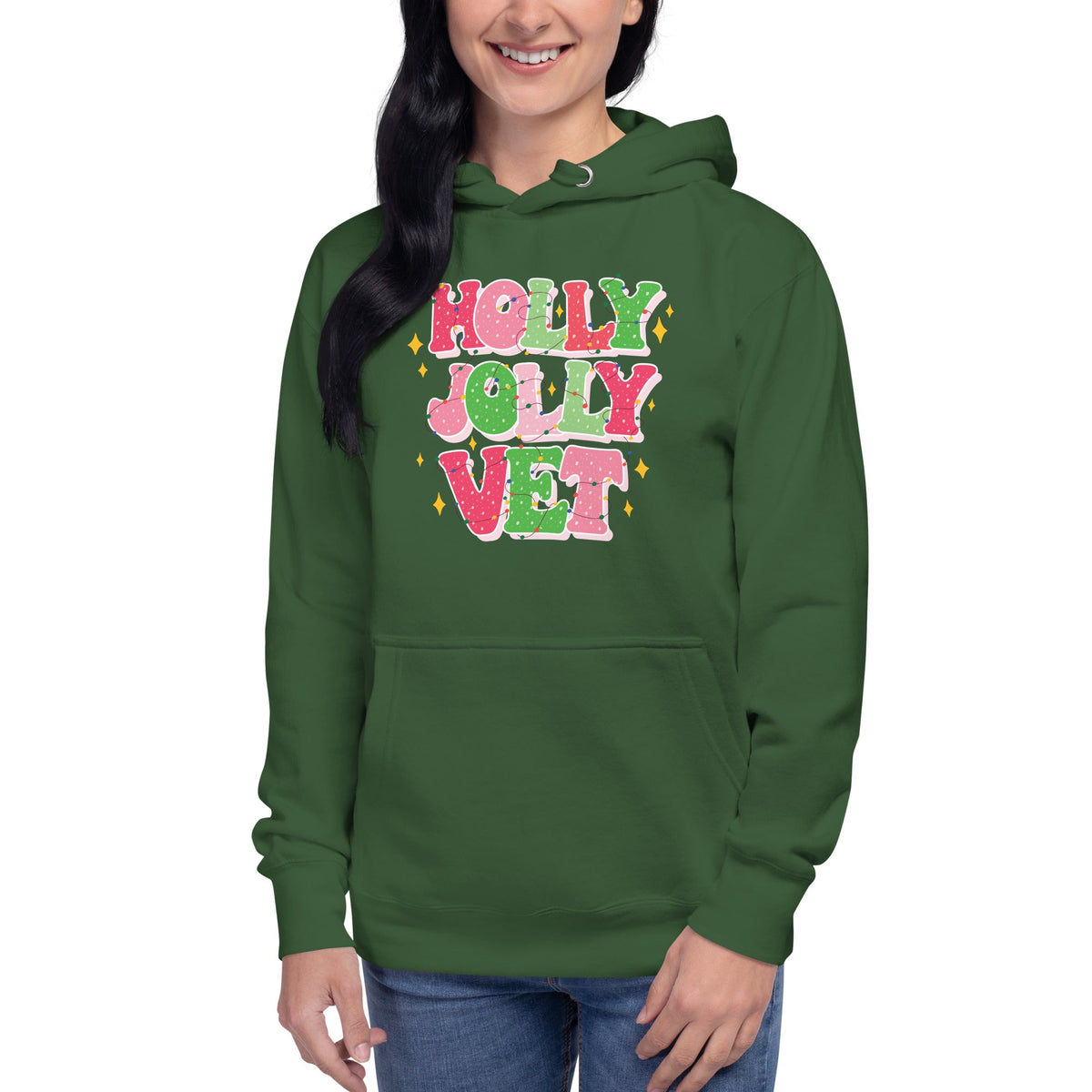 Holly Jolly Vet Unisex Premium Hoodie-Premium Unisex Hoodie-I love Veterinary