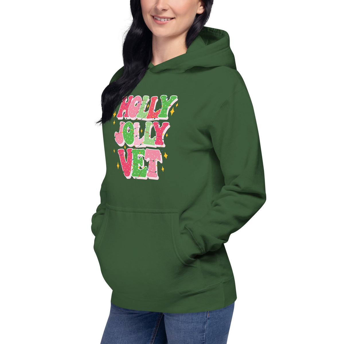 Holly Jolly Vet Unisex Premium Hoodie-Premium Unisex Hoodie-I love Veterinary