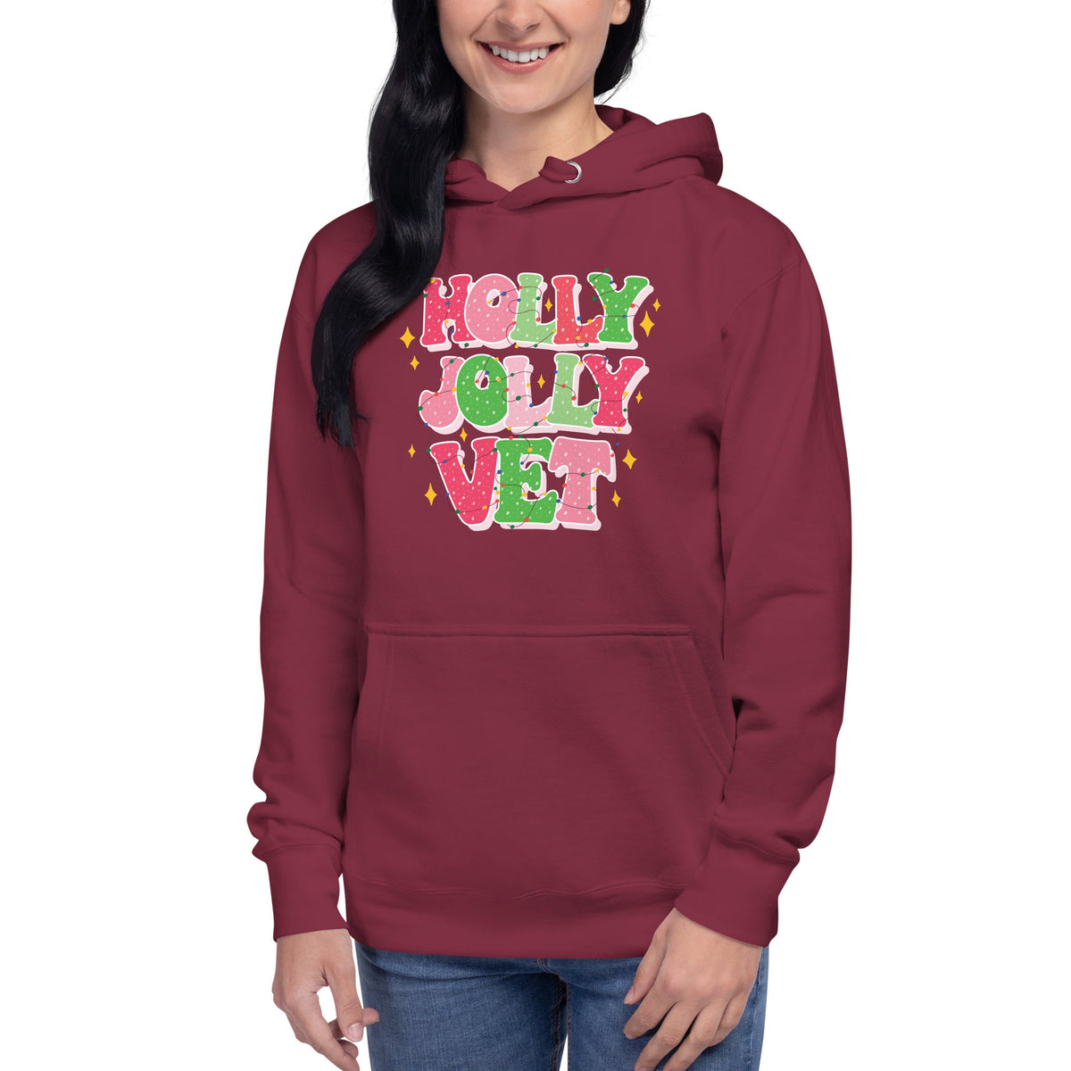 Holly Jolly Vet Unisex Premium Hoodie-Premium Unisex Hoodie-I love Veterinary