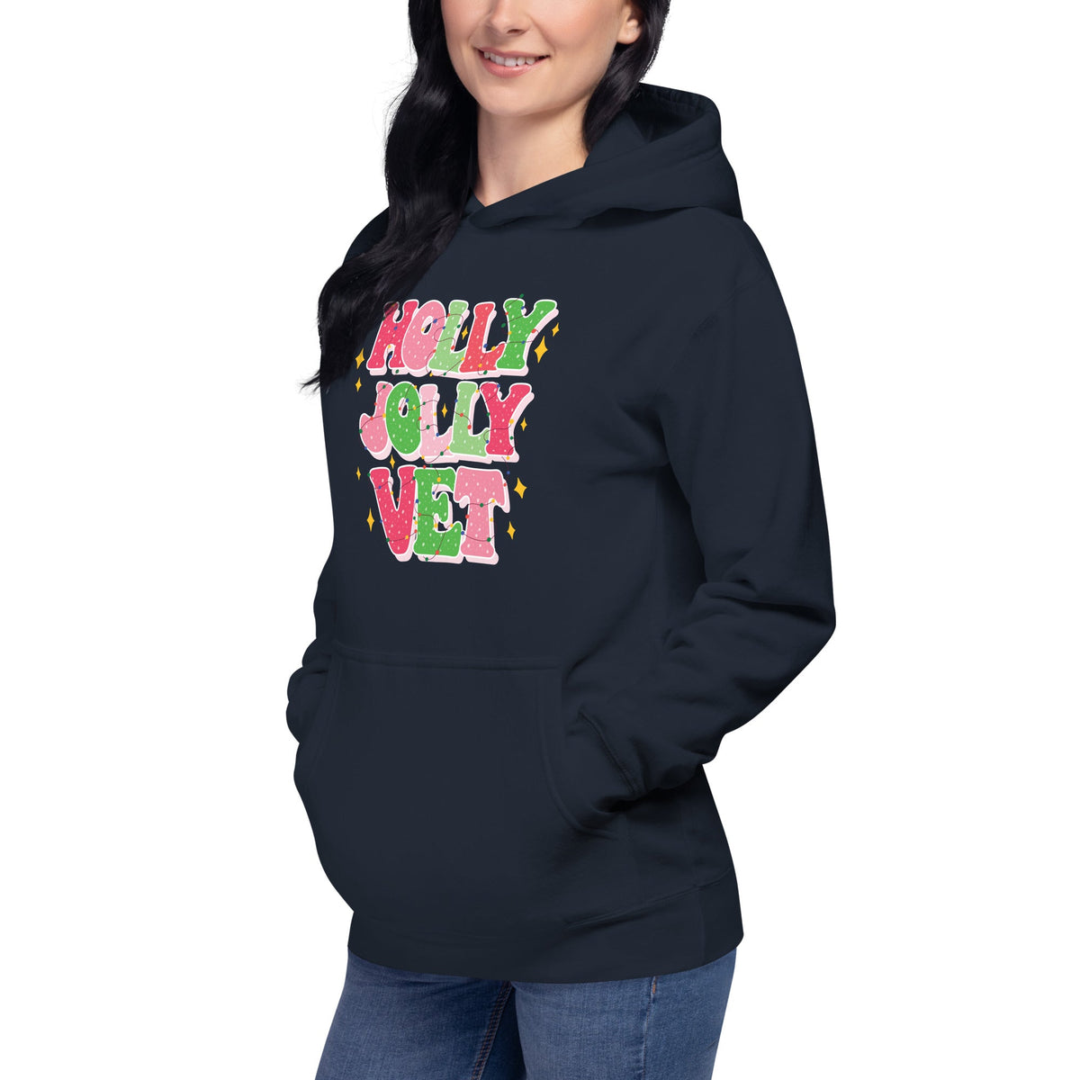 Holly Jolly Vet Unisex Premium Hoodie-Premium Unisex Hoodie-I love Veterinary