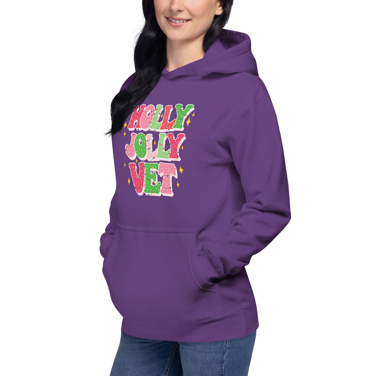 Holly Jolly Vet Unisex Premium Hoodie-Premium Unisex Hoodie-I love Veterinary