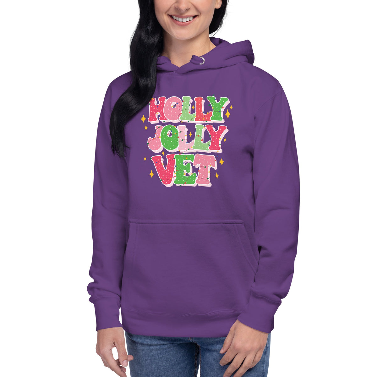 Holly Jolly Vet Unisex Premium Hoodie-Premium Unisex Hoodie-I love Veterinary
