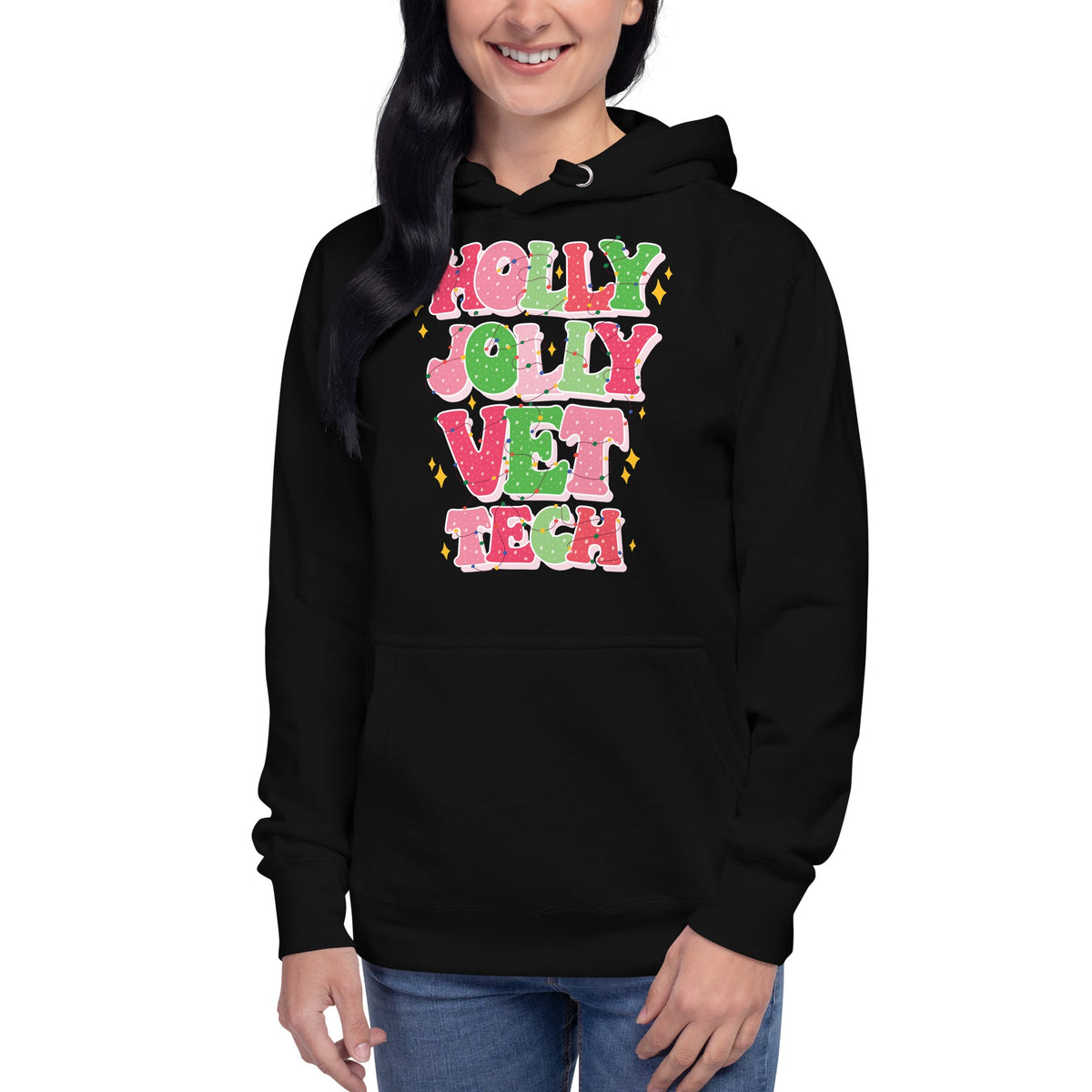Holly Jolly Unisex Premium Hoodie-Premium Unisex Hoodie-I love Veterinary