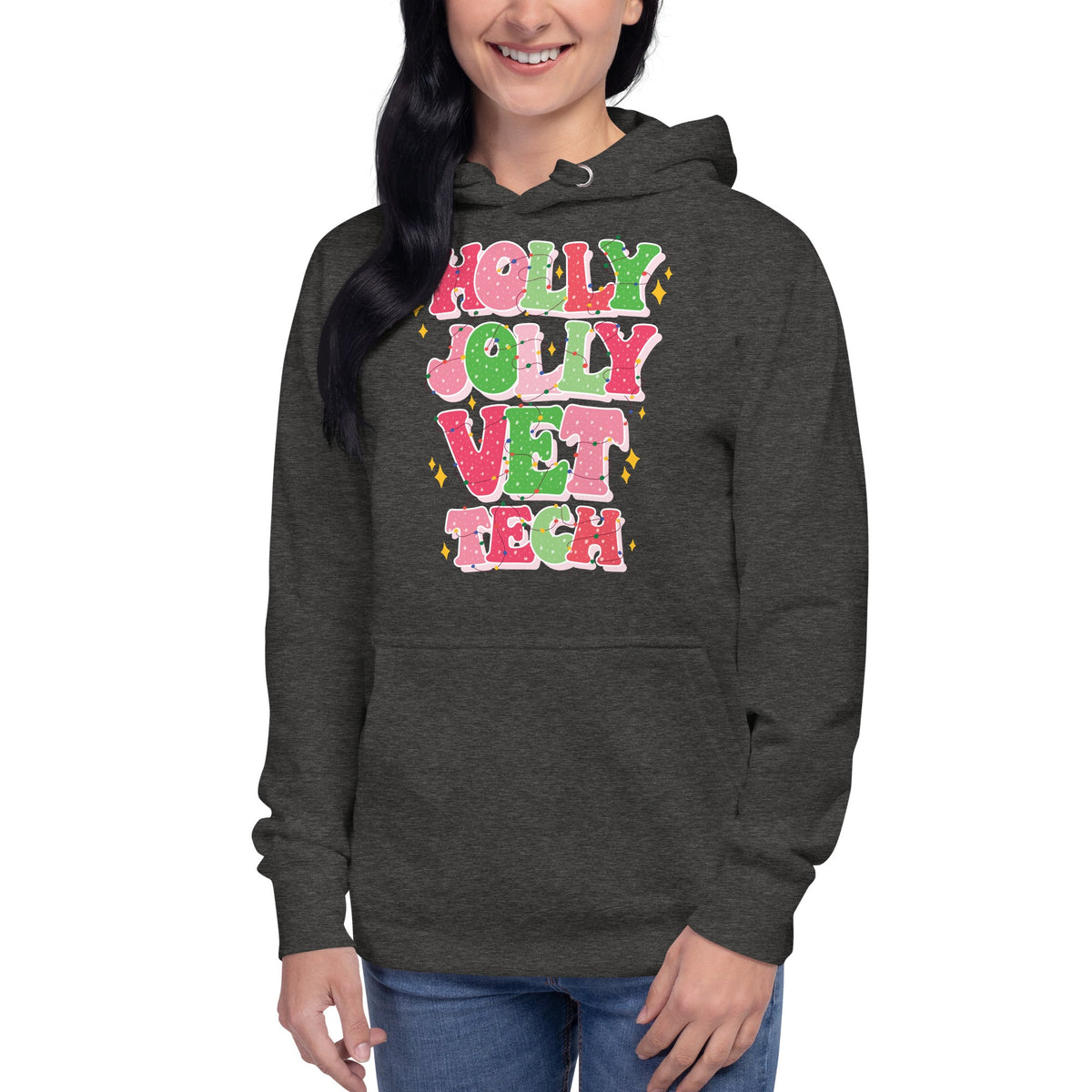 Holly Jolly Unisex Premium Hoodie-Premium Unisex Hoodie-I love Veterinary