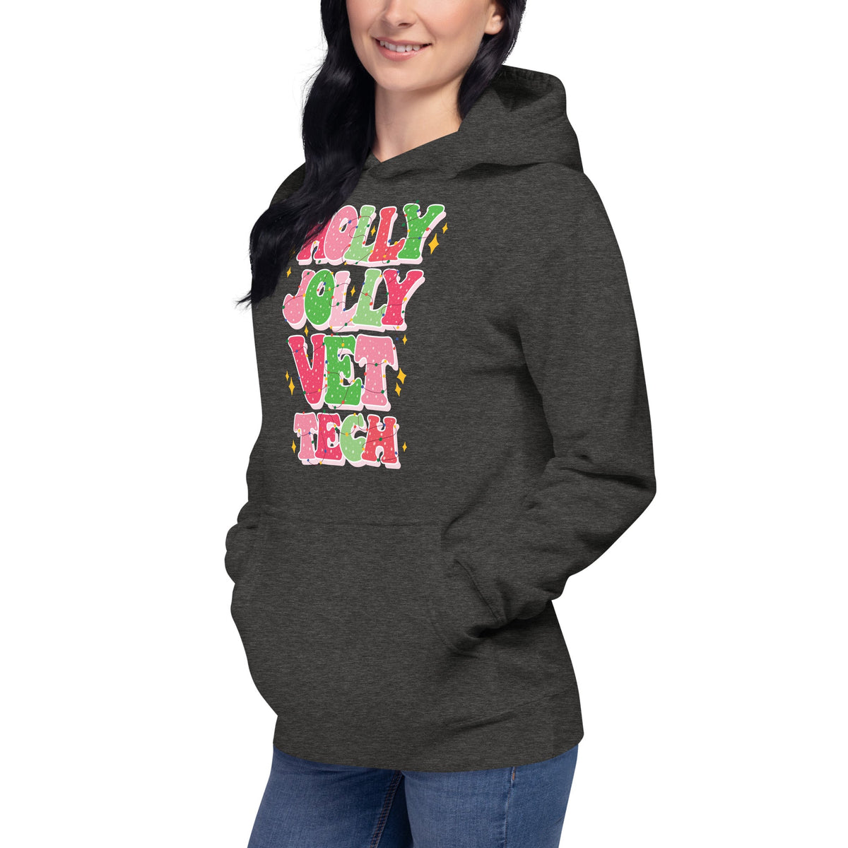 Holly Jolly Unisex Premium Hoodie-Premium Unisex Hoodie-I love Veterinary