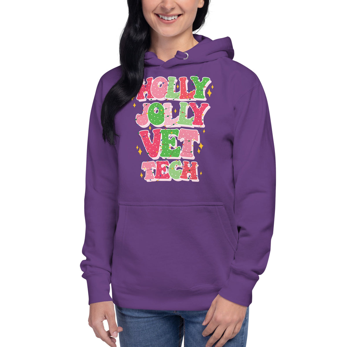 Holly Jolly Unisex Premium Hoodie-Premium Unisex Hoodie-I love Veterinary