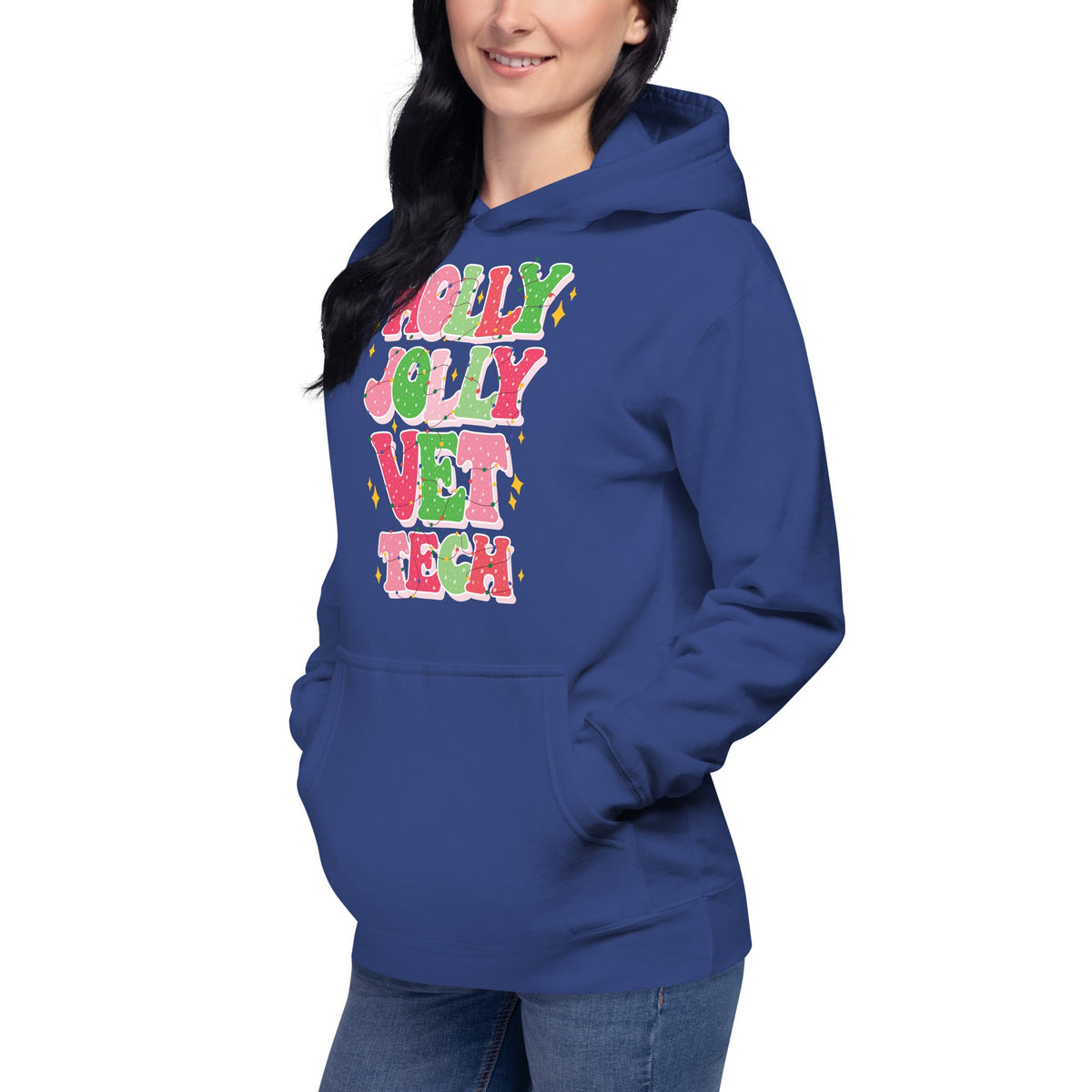 Holly Jolly Unisex Premium Hoodie-Premium Unisex Hoodie-I love Veterinary