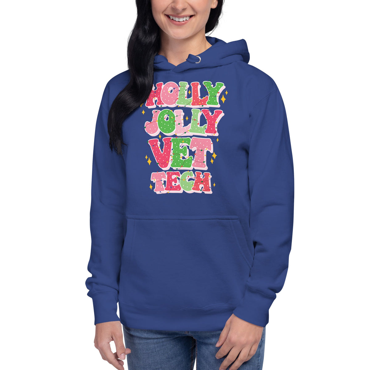 Holly Jolly Unisex Premium Hoodie-Premium Unisex Hoodie-I love Veterinary