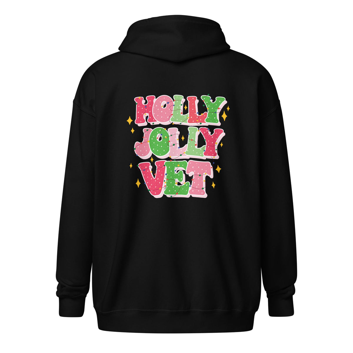 Holly Jolly Zip Hoodie-Unisex Zip Hoodie | Gildan 18600-I love Veterinary