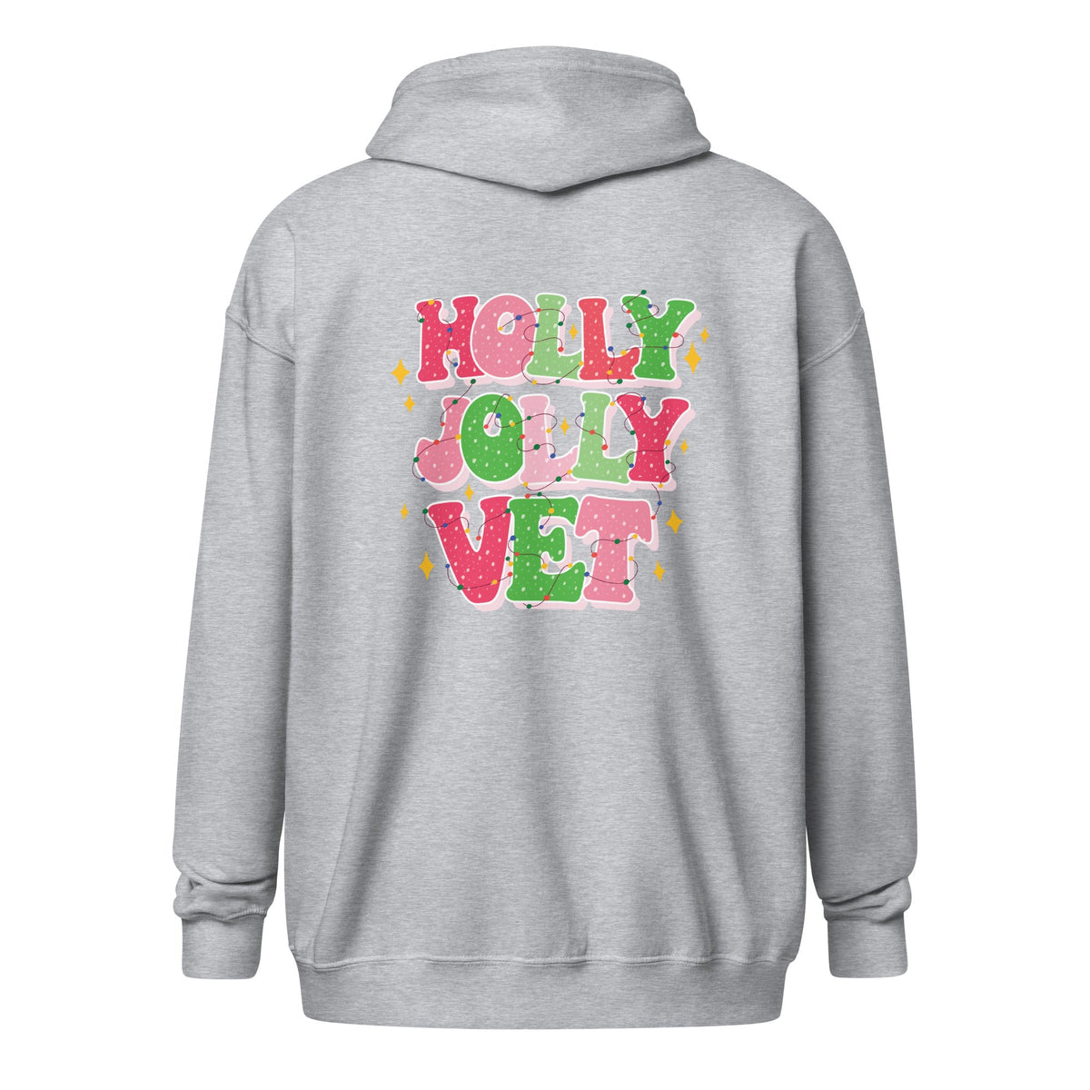 Holly Jolly Zip Hoodie-Unisex Zip Hoodie | Gildan 18600-I love Veterinary