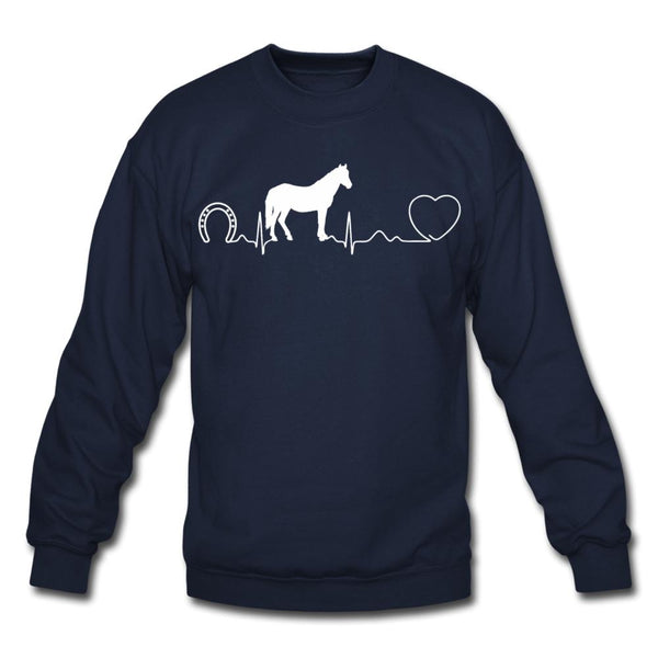 Horse pulse Crewneck Sweatshirt-Unisex Crewneck Sweatshirt | Gildan 18000-I love Veterinary