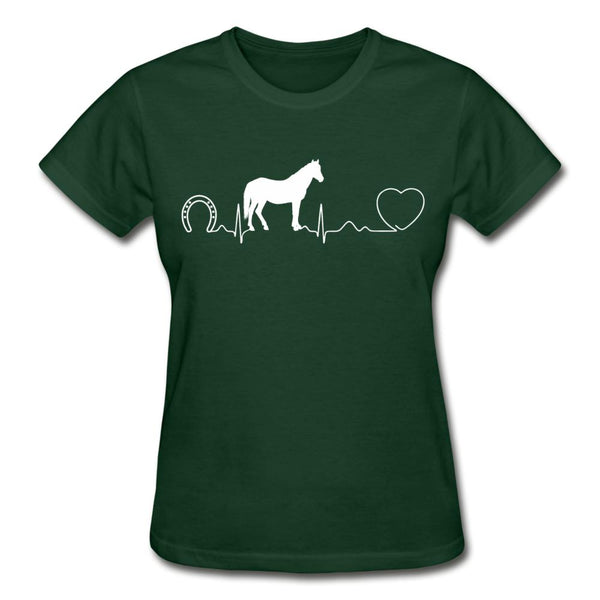 Horse pulse Gildan Ultra Cotton Ladies T-Shirt-Ultra Cotton Ladies T-Shirt | Gildan G200L-I love Veterinary