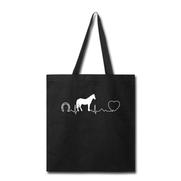 Horse pulse Tote Bag-Tote Bag | Q-Tees Q800-I love Veterinary