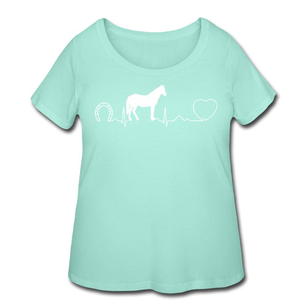 Horse pulse Women's Curvy T-shirt-Women’s Curvy T-Shirt | LAT 3804-I love Veterinary