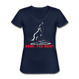 Howl you doin? Women's V-Neck T-Shirt-Women's V-Neck T-Shirt | Fruit of the Loom L39VR-I love Veterinary