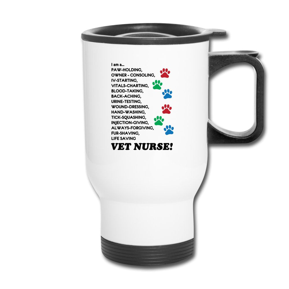 I am a... Vet nurse 14oz Travel Mug-Travel Mug | BestSub B4QC2-I love Veterinary