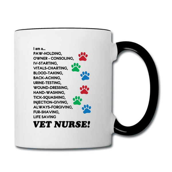 I am a... Vet nurse Contrast Coffee Mug-Contrast Coffee Mug | BestSub B11TAA-I love Veterinary