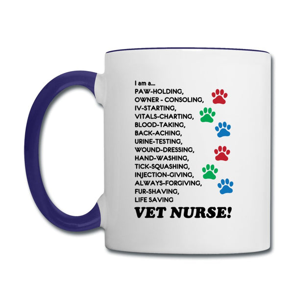 I am a... Vet nurse Contrast Coffee Mug-Contrast Coffee Mug | BestSub B11TAA-I love Veterinary