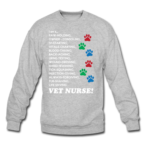 I am a... Vet nurse Crewneck Sweatshirt-Unisex Crewneck Sweatshirt | Gildan 18000-I love Veterinary