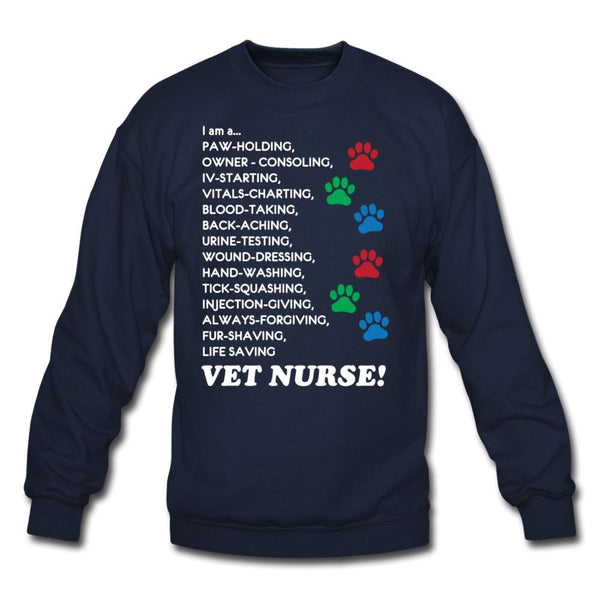 I am a... Vet nurse Crewneck Sweatshirt-Unisex Crewneck Sweatshirt | Gildan 18000-I love Veterinary