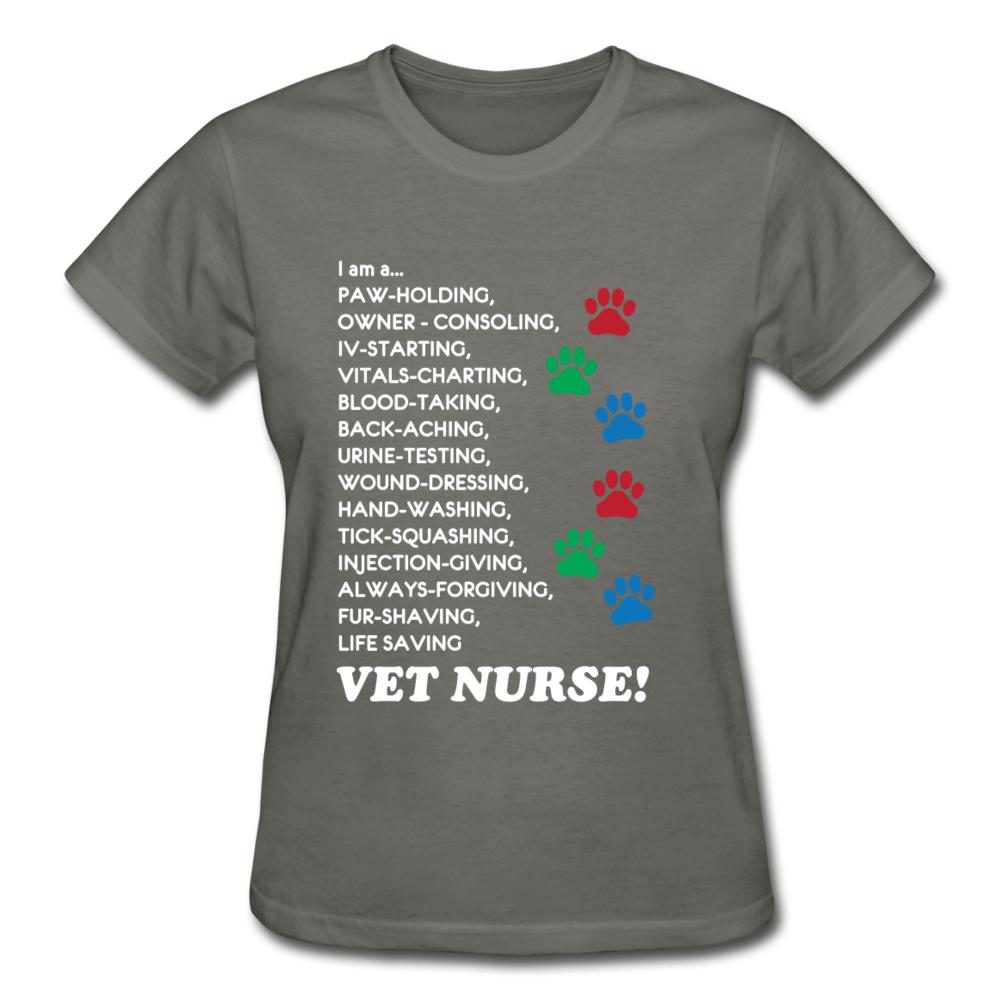 I am a... Vet nurse Gildan Ultra Cotton Ladies T-Shirt-Ultra Cotton Ladies T-Shirt | Gildan G200L-I love Veterinary