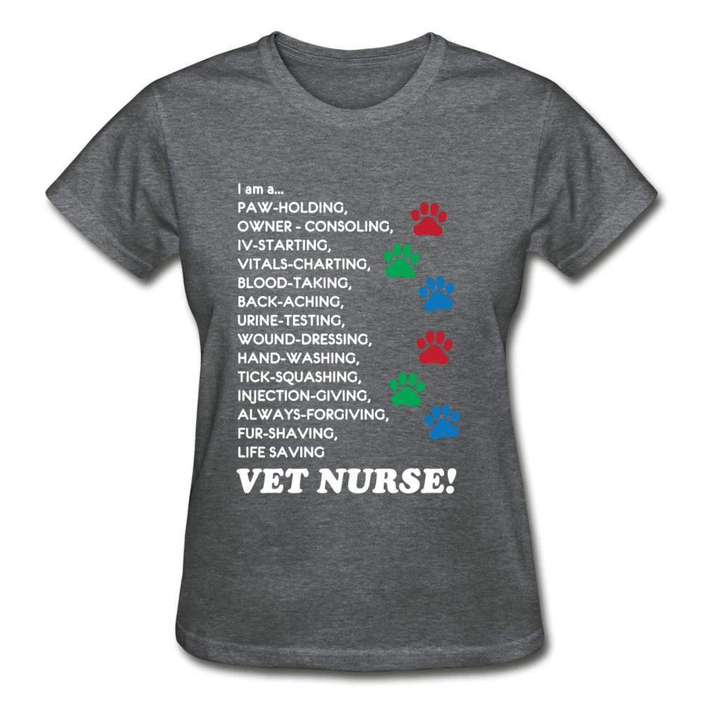 I am a... Vet nurse Gildan Ultra Cotton Ladies T-Shirt-Ultra Cotton Ladies T-Shirt | Gildan G200L-I love Veterinary