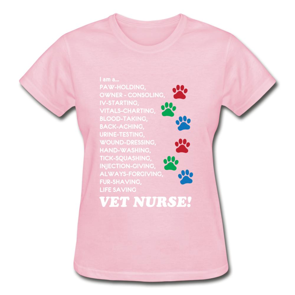 I am a... Vet nurse Gildan Ultra Cotton Ladies T-Shirt-Ultra Cotton Ladies T-Shirt | Gildan G200L-I love Veterinary
